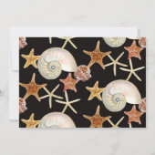 Tropisch strand Shells Starfish Nautilus Summer Kaart (Achterkant)