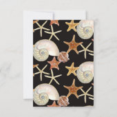 Tropisch strand Shells Starfish Nautilus Summer Kaart (Achterkant)