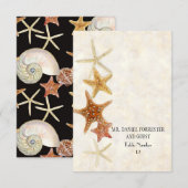 Tropisch strand Shells Starfish Nautilus Summer Kaart (Voorkant / Achterkant)