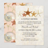 Tropisch strand Shells Starfish Nautilus Summer Kaart (Voorkant / Achterkant)