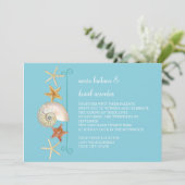 Tropisch strand Shells Starfish Nautilus Summer Kaart (Staand voorkant)