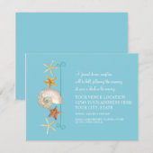 Tropisch strand Shells Starfish Nautilus Summer Kaart (Voorkant / Achterkant)