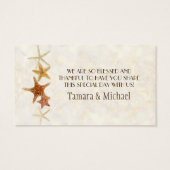 Tropisch strand Shells Starfish Nautilus Summer Visitekaartjes (Achterkant)