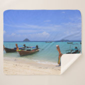 Tropisch strand sherpa deken (Voorkant (horizontaal))