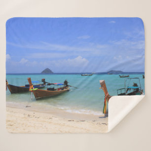 Tropisch strand sherpa deken