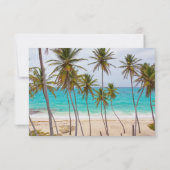 Tropisch  strand Shore Palm Weddenschap Kaart (Achterkant)