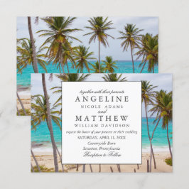 Tropisch strand Shore Palm Weddenschap Kaart