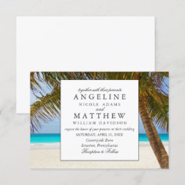 Tropisch strand Shore Palm Weddenschap Kaart