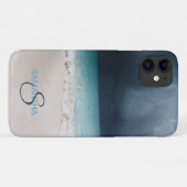 Tropisch strand Shore Sand Monogram Case-Mate iPhone Case (Achterkant (horizontaal))