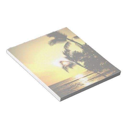Tropisch strand Shoreline Notitieblok (Schuin)