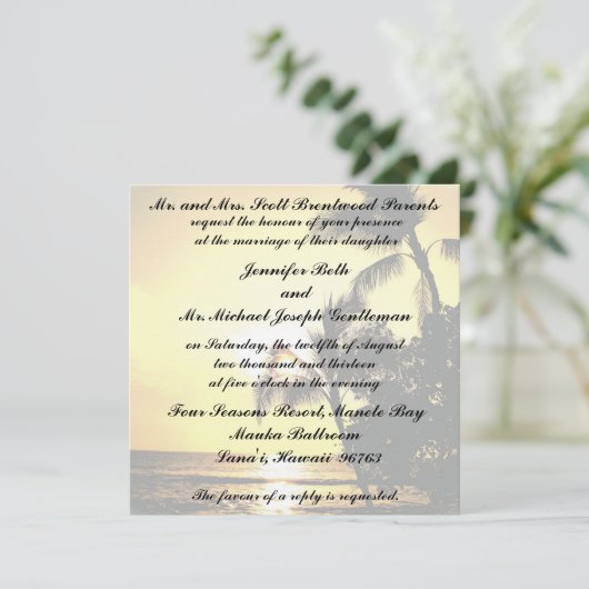 Tropisch strand Shoreline Weddenschap Kaart (Staand voorkant)