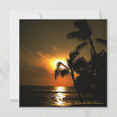 Tropisch strand Shoreline Weddenschap Kaart (Achterkant)