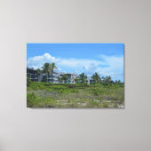 Tropisch strand side paradise canvas afdruk (Voorkant)
