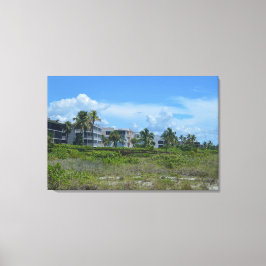 Tropisch strand side paradise canvas afdruk