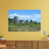 Tropisch strand side paradise canvas afdruk (Insitu (Woonkamer))