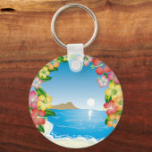 Tropisch strand sleutelhanger (Voorkant)