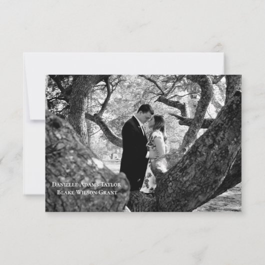 Tropisch strand sparen de Datum Save The Date (Achterkant)