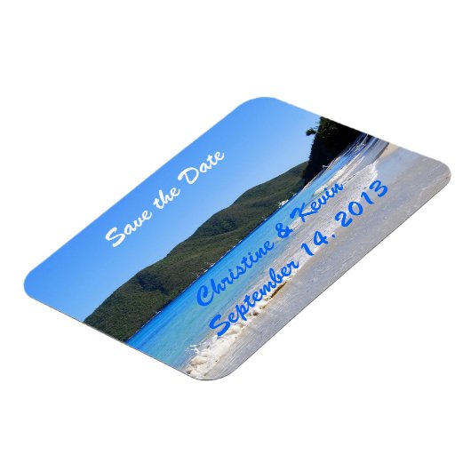 Tropisch strand sparen de Magnet van de Datum Magneet (Linkerzijde)