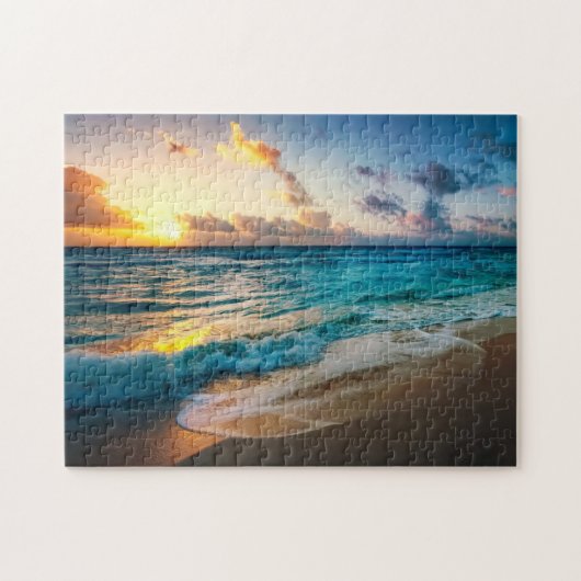 Tropisch strand spelpuzzel legpuzzel (Horizontaal)