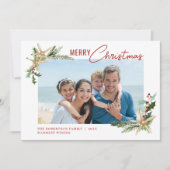 Tropisch strand Starfish Kerstfoto Feestdagenkaart (Voorkant)