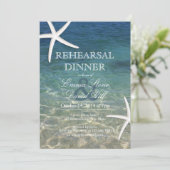 Tropisch strand Starfish repetitie Dinner Kaart (Staand voorkant)