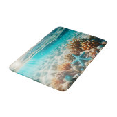 Tropisch strand Starfish Seashells Ocean Scene Badmat (Gekanteld)