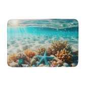 Tropisch strand Starfish Seashells Ocean Scene Badmat (Voorkant)