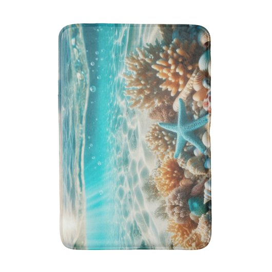Tropisch strand Starfish Seashells Ocean Scene Badmat (Voorkant Verticaal)