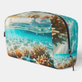 Tropisch strand Starfish Seashells Ocean Scene Toilettasje (Rechterhoek)