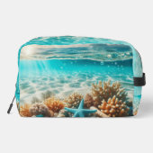 Tropisch strand Starfish Seashells Ocean Scene Toilettasje (Achterkant)