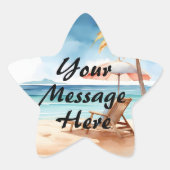 Tropisch strand ster sticker (Voorkant)