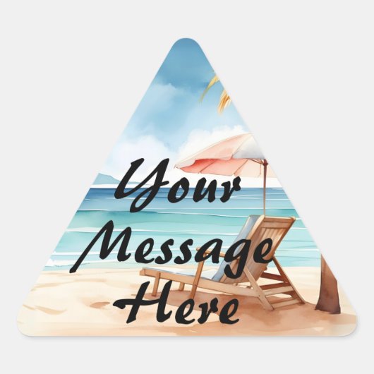 Tropisch strand sticker (Voorkant)