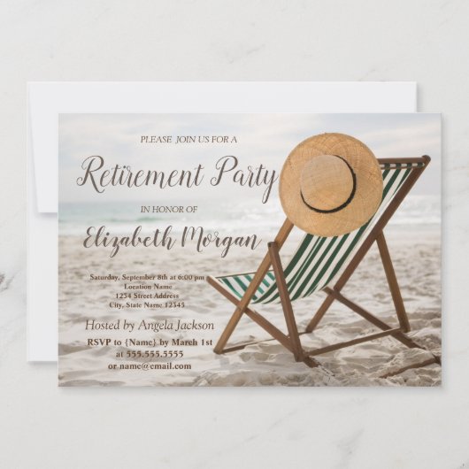 Tropisch strand, stoelenpartij kaart (Voorkant)