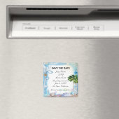 Tropisch strand-strand-huwelijk sparen de datum magneet (Insitu (Vaatwasser))