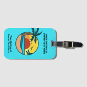 Tropisch strand Sunset Bagagelabel (Voorkant (horizontaal))