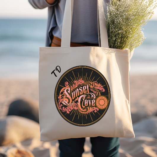 Tropisch strand Sunset Cove Tote Bag