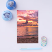 Tropisch strand Sunset Flyer (Enkel)