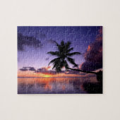 Tropisch strand Sunset Game Puzzle Legpuzzel (Horizontaal)