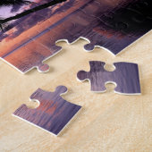 Tropisch strand Sunset Game Puzzle Legpuzzel (Zijkant)