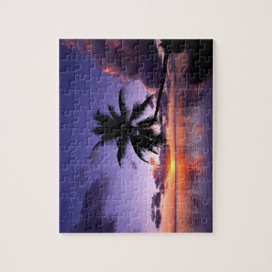 Tropisch strand Sunset Game Puzzle Legpuzzel (Verticaal)