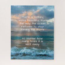 Tropisch strand Sunset Glow Tide Love Quote