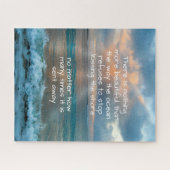 Tropisch strand Sunset Glow Tide Love Quote Legpuzzel (Horizontaal)