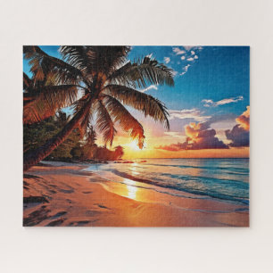 Tropisch strand Sunset Legpuzzel