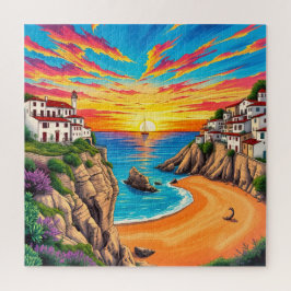 Tropisch strand Sunset Legpuzzel