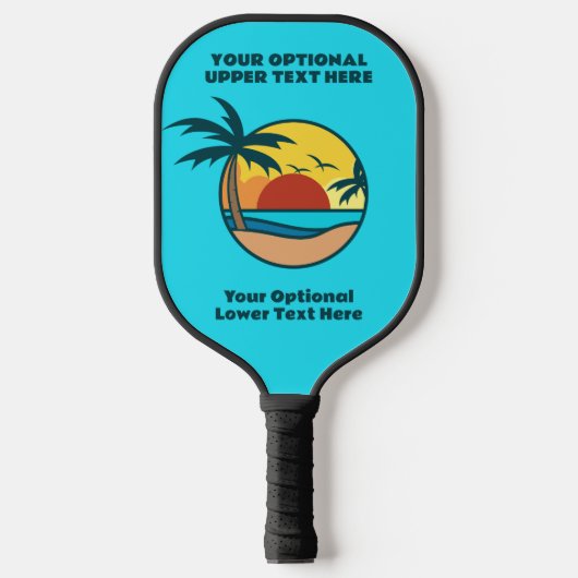 Tropisch strand Sunset Pickleball Paddle (Voorkant)