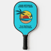 Tropisch strand Sunset Pickleball Paddle (Achterkant)