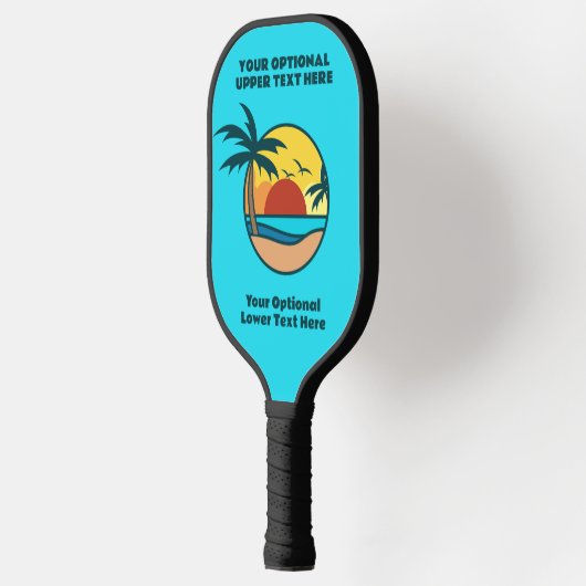 Tropisch strand Sunset Pickleball Paddle (Links)