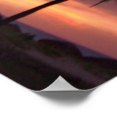 Tropisch strand Sunset Poster (Hoek)