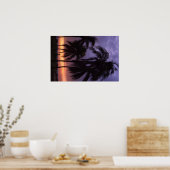 Tropisch strand Sunset Poster (Keuken)