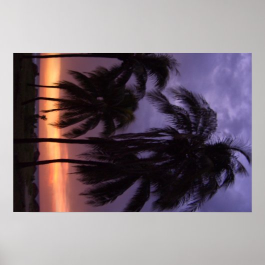 Tropisch strand Sunset Poster (Voorkant)